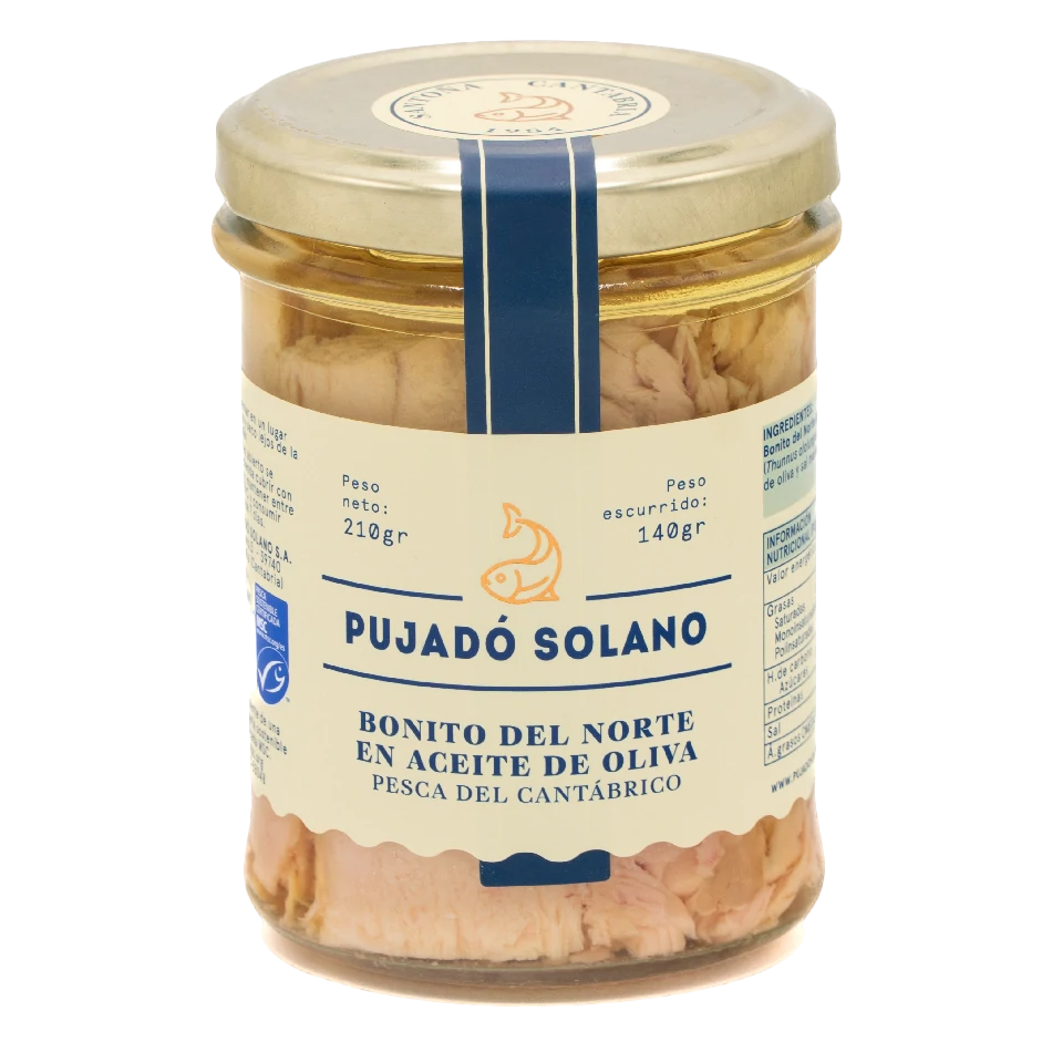 Pujadó Solano White Tuna Loins (Bonito) in Olive Oil 210g – comotaperia