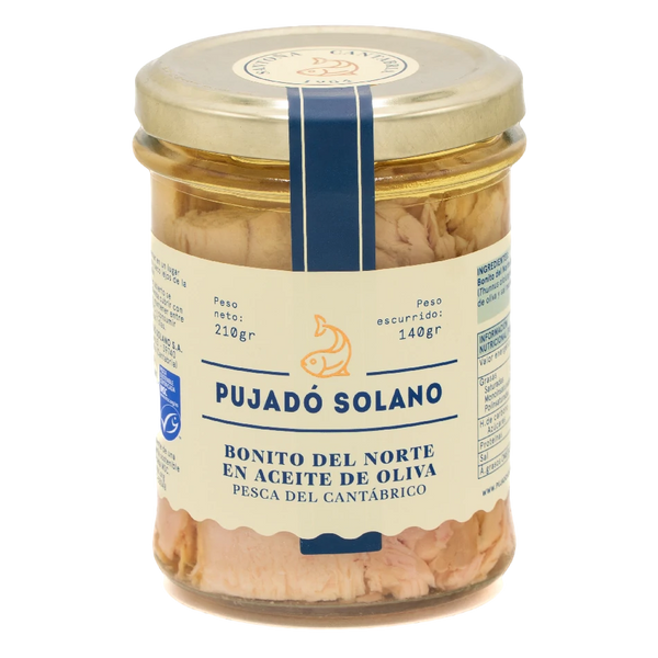 Pujadó Solano White Tuna Loins (Bonito) in Olive Oil 210g