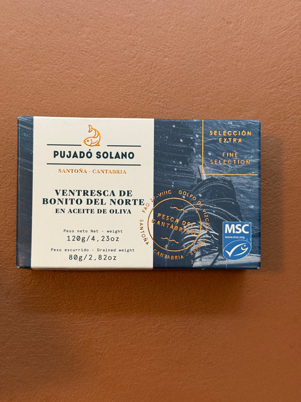 Pujado Solano VENTRESCA TUNA BELLY FROM THE NORTH COAST IN OLIVE OIL “EXTRA SELECTION”